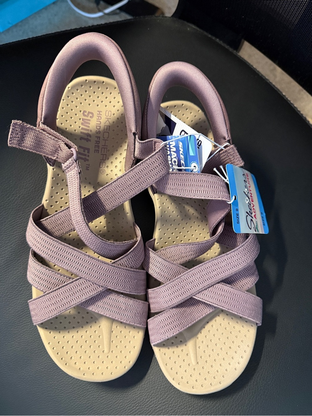 Skechers Pink and Beige Swift Fit Strappy Sandals